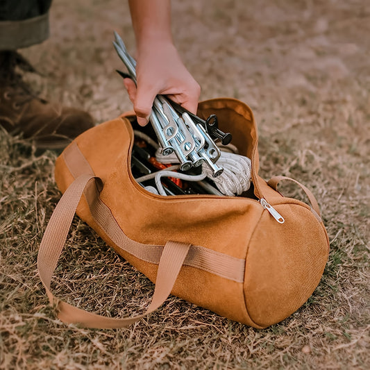 Multifunctional Outdoor Tent Stakes Storage Bag with Handle