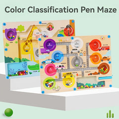 Magnetic Bead Walking Game Traffic Maze Toy Colorful Educational Gift