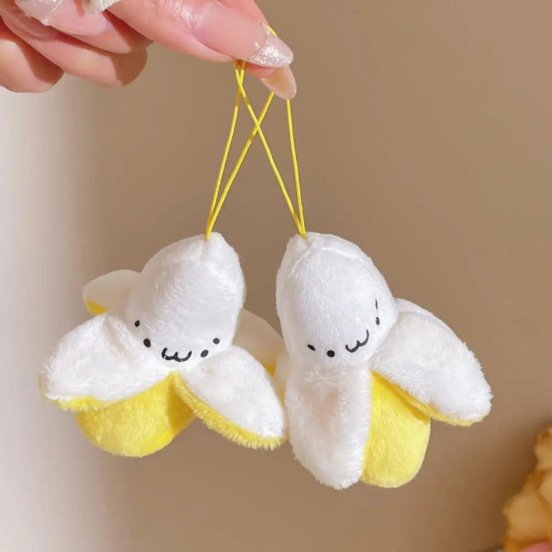 5pcs Banana Plush Toys Soft Mixed Colors with Eyes & Mouths