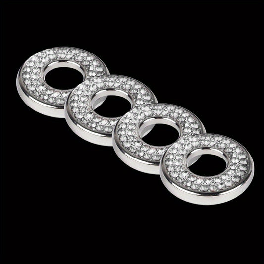 4pcs Car Door Bolts Glitter Diamond Decoration Trims for C Class GLC260