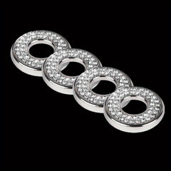 4pcs Car Door Bolts Glitter Diamond Decoration Trims for C Class GLC260