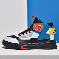 Men's Colorful High Top Lace Up Sports Sneakers