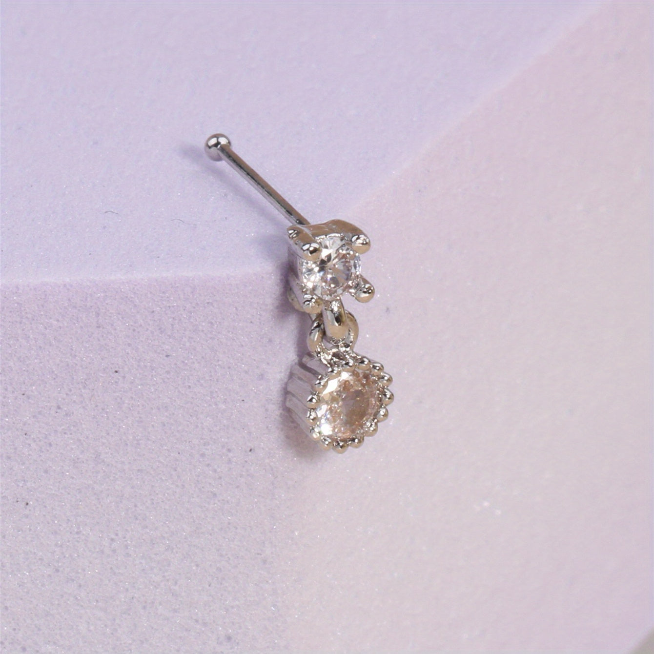 Zircon Pendant Nose Stud Ring for Women Body Piercing