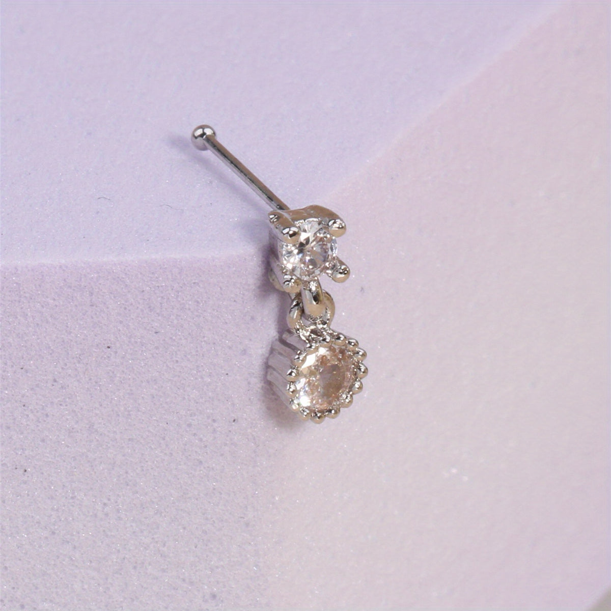 Zircon Pendant Nose Stud Ring for Women Body Piercing