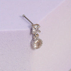Zircon Pendant Nose Stud Ring for Women Body Piercing