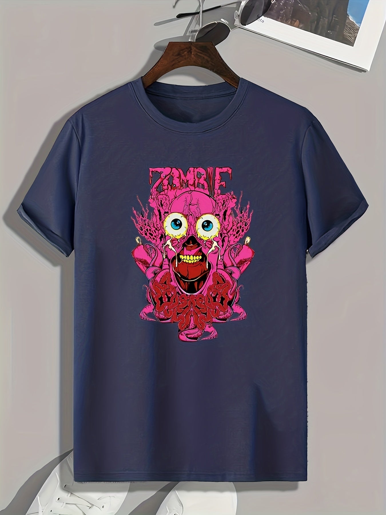 Monster Print Men's Graphic T shirt Casual Comfy Tees For Summer