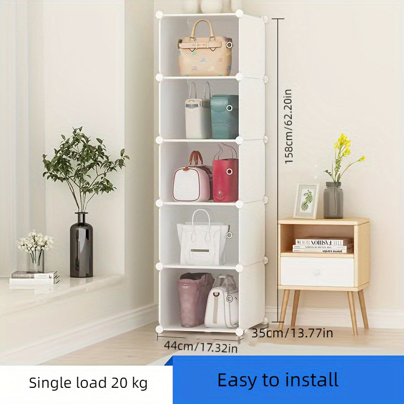 1pc Plastic Foldable Shoe Box Jewelry Storage Rack