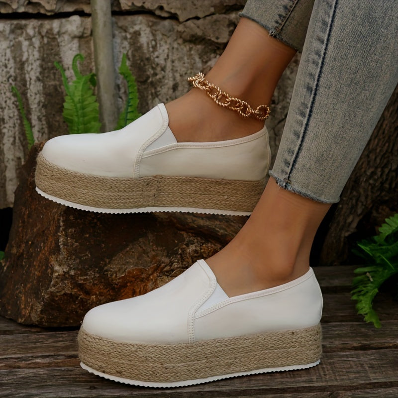 Women's Slip-On Espadrilles with Non-Slip Thick Bottom