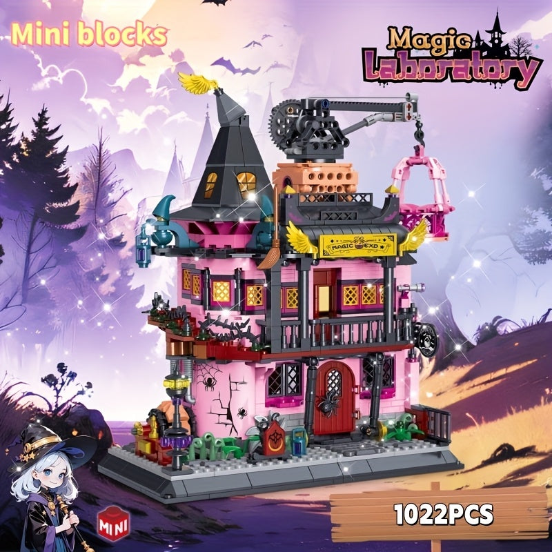 1022pcs Medieval Castle Magic Laboratory Building Block Toy Set