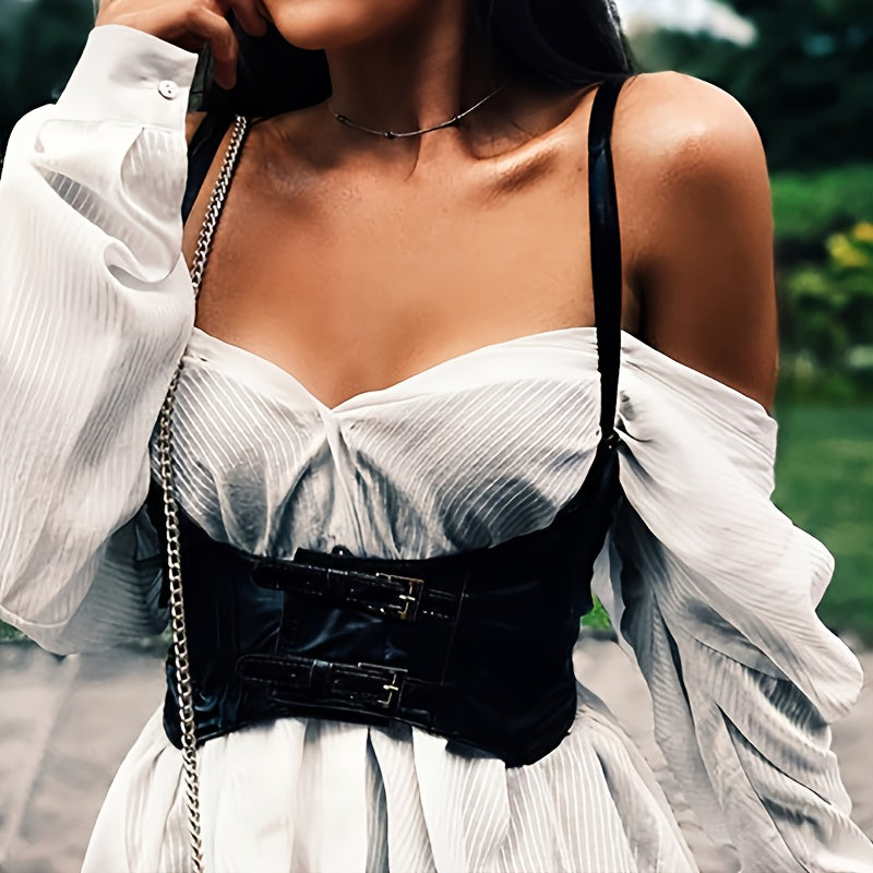 Wide Belt Vest Elastic Strap Girdle Outer Camisole Elastic Girdle