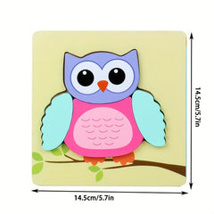 Wooden Jigsaw Building Blocks for Kids 1-3 Years