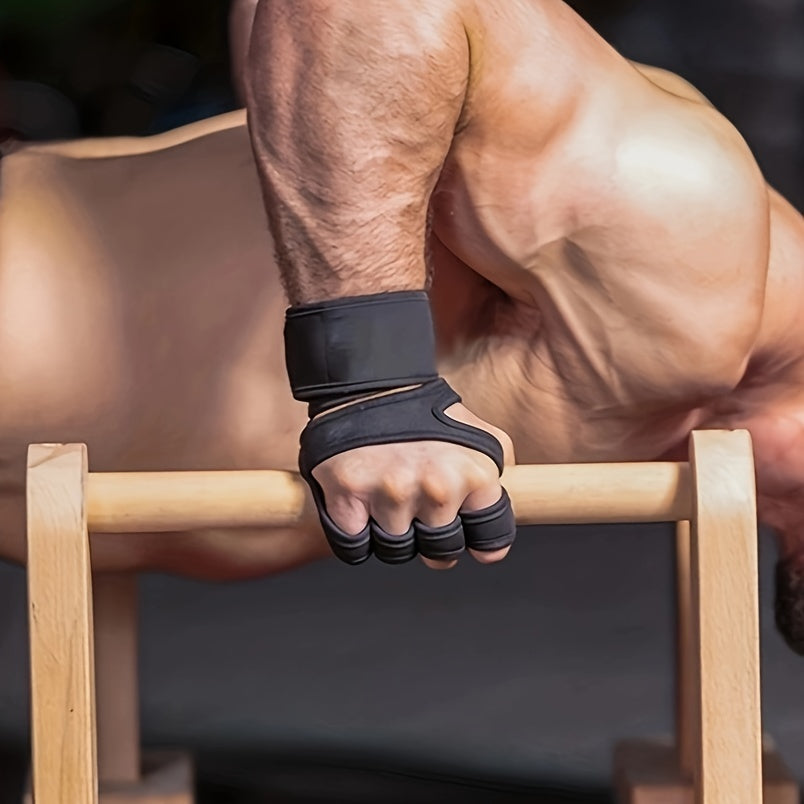 Silicone Non-slip Weightlifting Gloves Half Finger Wrist Guard Cycling Gloves