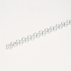 2 Meters Silver Plated Copper Link Chain for Jewelry Making