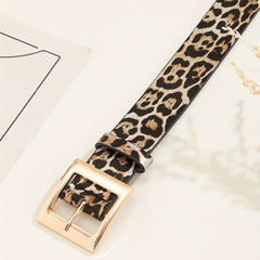 Leopard Print Belt PU Leather Casual Girdle For Women