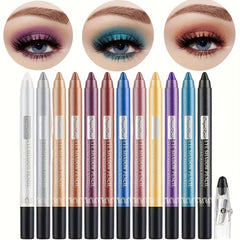 Shimmer Glitter Eyeshadow Pen Eyeliner Glue Eyelid Pearly Foam Pen 15 Colors