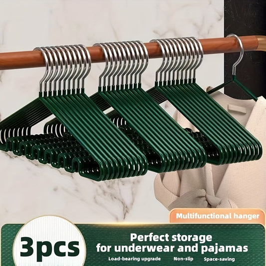 3pcs Stainless Steel Non-slip Cloth Hangers