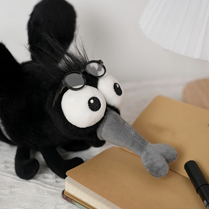 Adorable Mosquito Plush Toy with Fluffy Wings Soft Insect Plushie