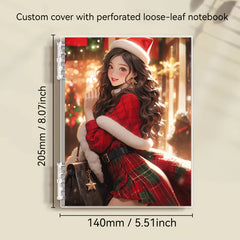 Custom Christmas Spiral Notebook Personalized Holiday Journal