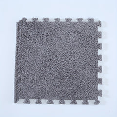 12pcs Plush Puzzle Floor Mat Interlocking Carpet Fluffy Rug