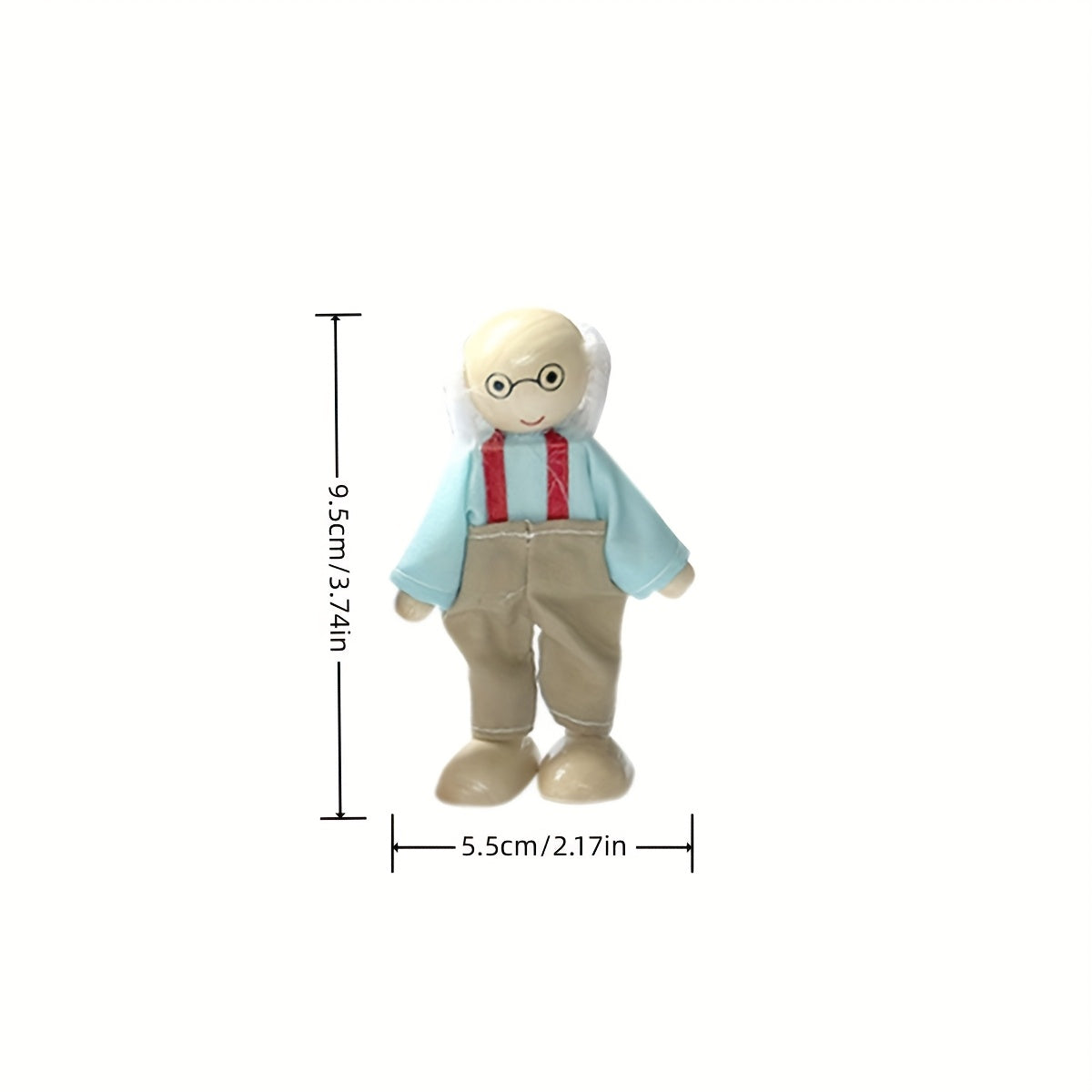 Family of 7 Doll Set with Portrait, Adjustable Joints