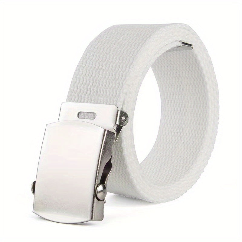 Men's Canvas Buckle Belt for Outdoor Party