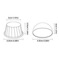 50pcs Cake Cups With Lids Heat Resistant Cake Paper Holders Small Muffin Molds