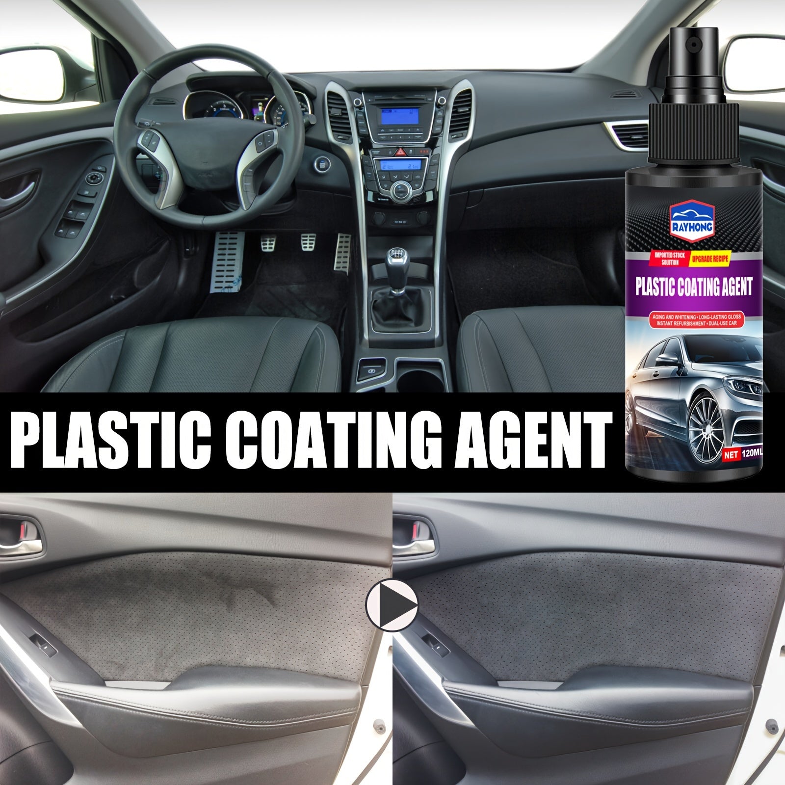 Auto Plastic Coating & Leather Seat Refurbishment Agent