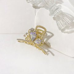 Rhinestone Butterfly Hair Claw Nonslip Ponytail Holder