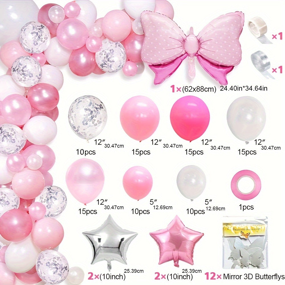111pcs Silver Confetti Latex Balloons, Wedding & Birthday Party Decor