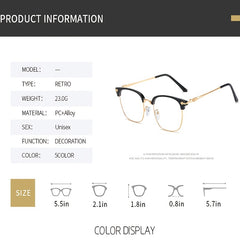 Women's Light Blocking Glasses Crystal Lens Rimless Computer Gaming Eyeglasses