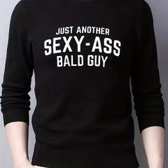 Funny Slogan Sexy Ass Print Men's Knitted Sweater Fall Winter