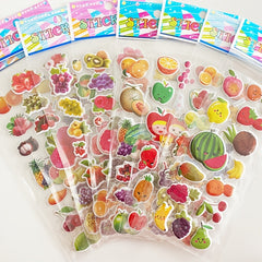 8 Sheets Cartoon Fruit Self Adhesive Stickers for Stationery Scrapbooking