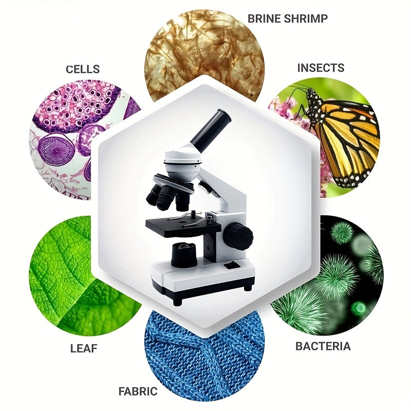 Professional Biological Compound Microscope with LED Light Dual Light Source