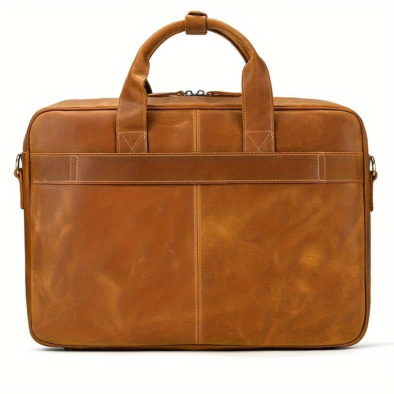 Men's Leather Briefcase Laptop Business Cowhide Bag Work Tote Bag