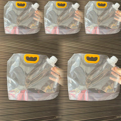 5pcs Food Storage Bag With Spout Sealed Moisture Proof Hand held Nozzle Storage