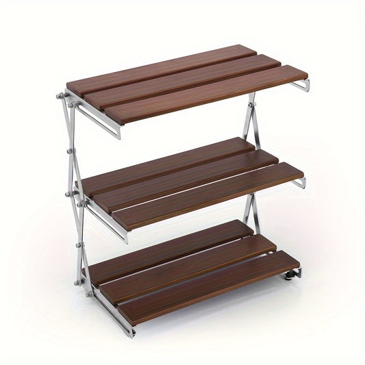 Outdoor Folding Storage Shelf Portable Storage Rack No Need Installation
