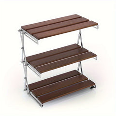 Outdoor Folding Storage Shelf Portable Storage Rack No Need Installation