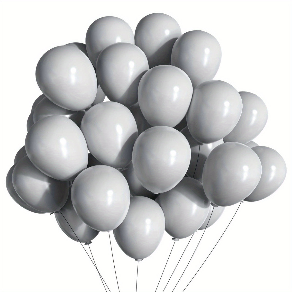 60pcs Gray Party Latex Balloons 5inch Kit for Gray Theme Events
