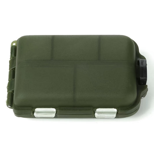 Mini Waterproof Tackle Box 10 Compartments Hooks Lures Baits Organizer