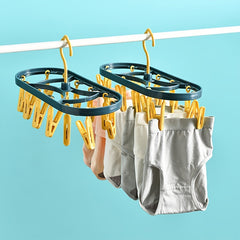 12 Clip Windproof Drying Hanger for Underwear and Hosiery