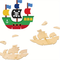 Pirate Wind Chime Kit for Kids - DIY Wooden Arts and Crafts