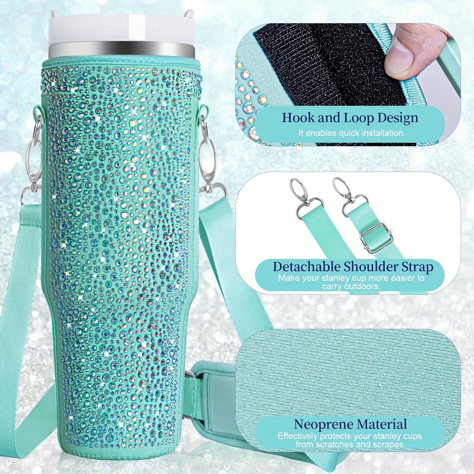Insulated Water Bottle Carrier Bag For 40oz Bottle