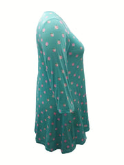  Floral Print V Neck A-line Maxi Dress