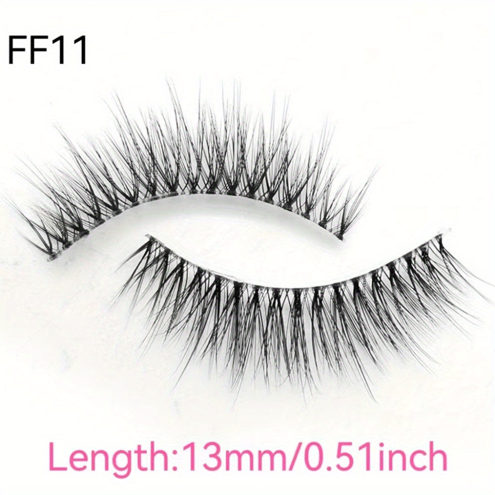 3 Pairs 3D Transparent False Eyelashes Multiple Styles Natural Look