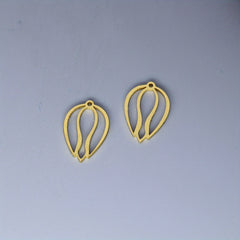5pcs Bohemia Tulip Flower Charm Pendant For Jewelry Making