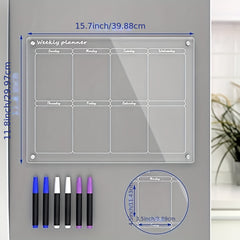 Acrylic Magnetic Dry Erase Board Calendar For Fridge