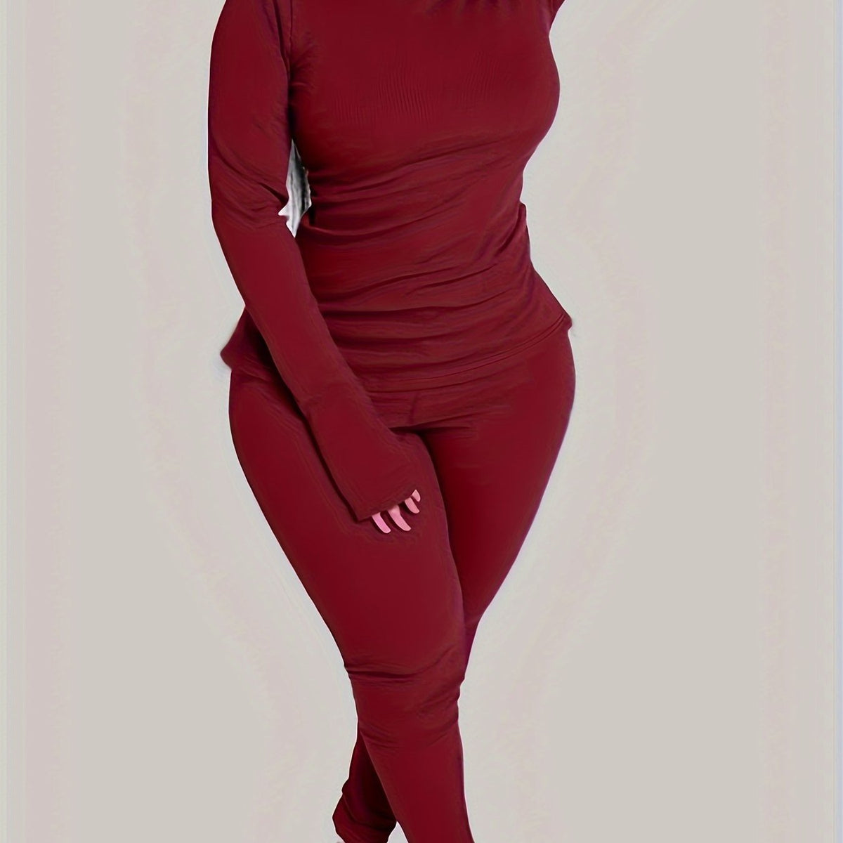  Mock Neck Top & Pants Set