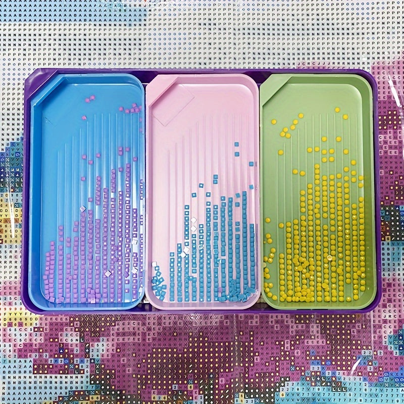 Colorful Diamond Painting Tray 3 in 1 Diamond Painting Tray Tools