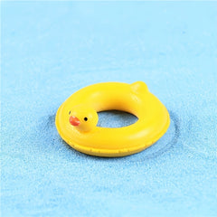 Duck Shaped Mini Swimming Ring for 1:12 Scale Dollhouses