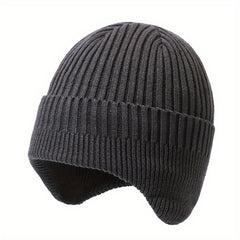 Winter Velvet Warm Woolen Hat Men's Windproof Ear Protection Knitted Hat